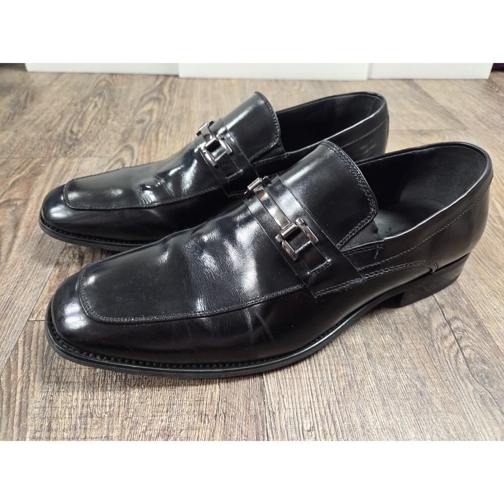 Stacy Adams Blake Men's 20133-001 Moc Toe Slip On Dress Shoes 8.5M Black Loafer